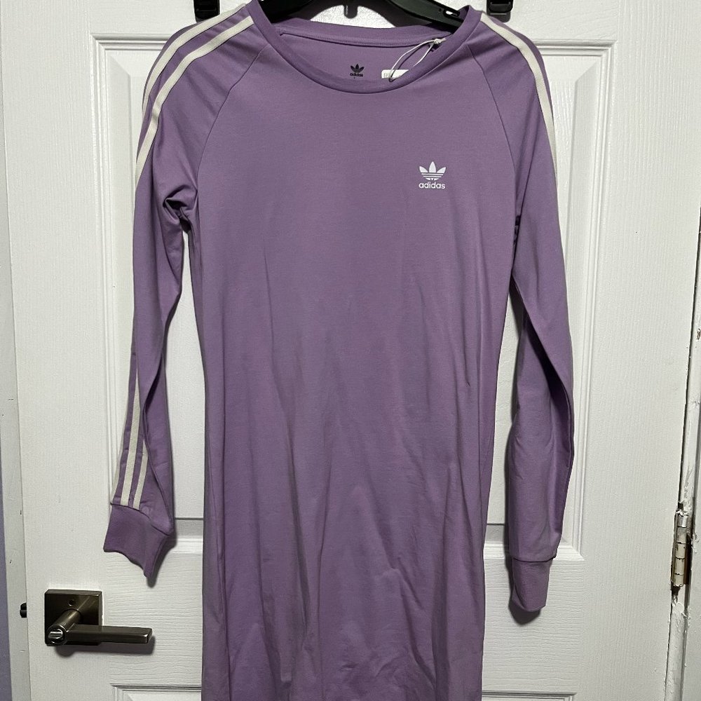 adidas Originals Purple Long Sleeve Dress
